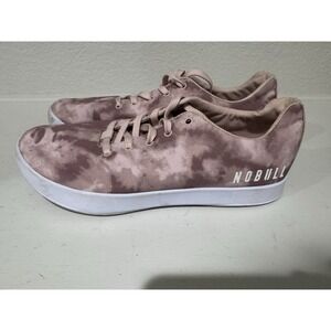 NOBULL Tie Dye Canvas Trainers Dusty Rose Pink Women's Size 8.5 Weightlifting